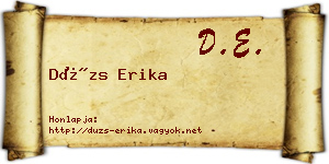 Dúzs Erika névjegykártya